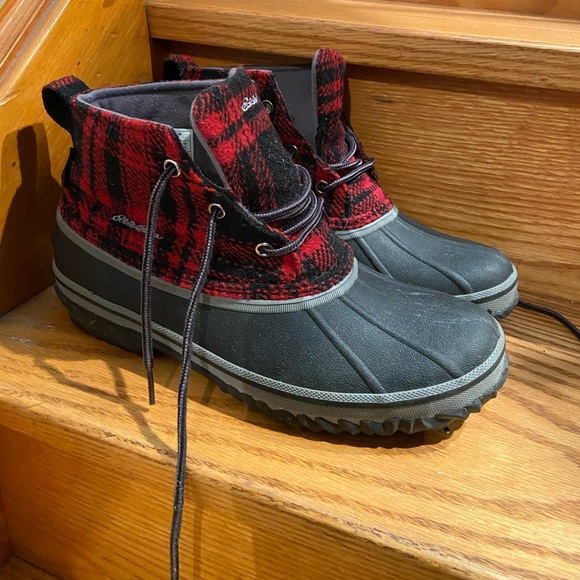Eddie Bauer plaid ankle boots - Picture 3 of 6